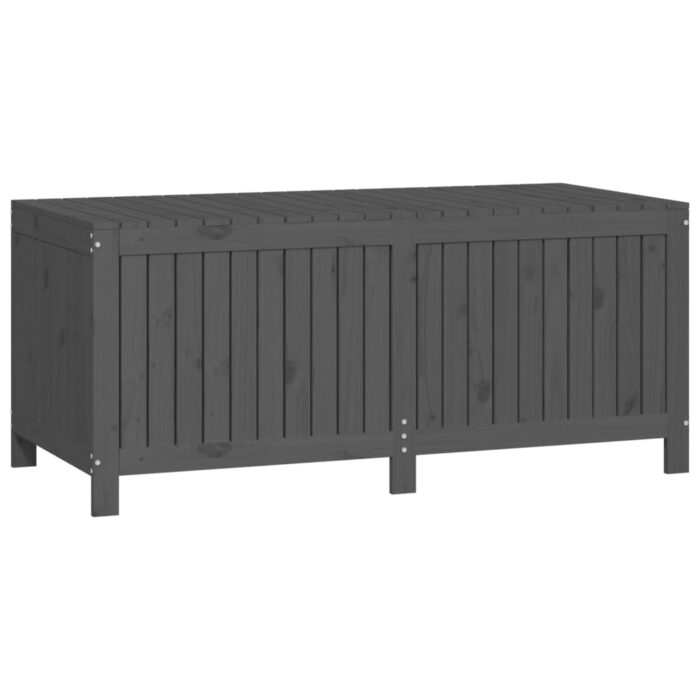 Boîte de rangement de jardin Gris 147x68x64 cm Bois de pin – Image 3