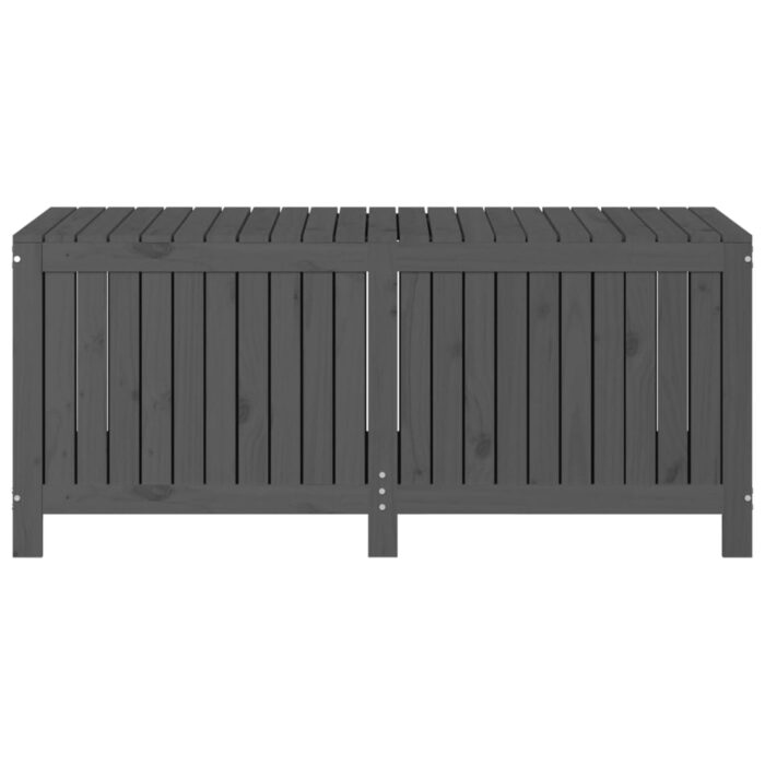 Boîte de rangement de jardin Gris 147x68x64 cm Bois de pin – Image 4