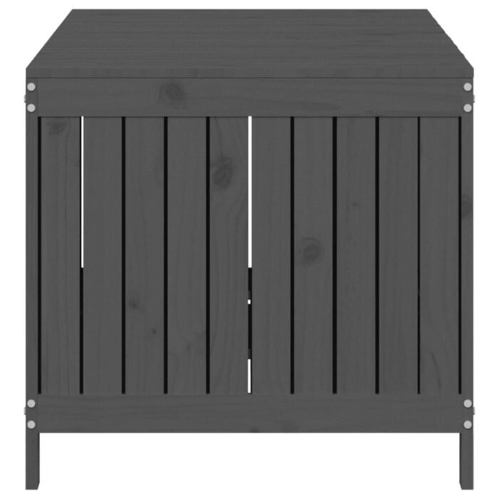 Boîte de rangement de jardin Gris 147x68x64 cm Bois de pin – Image 5