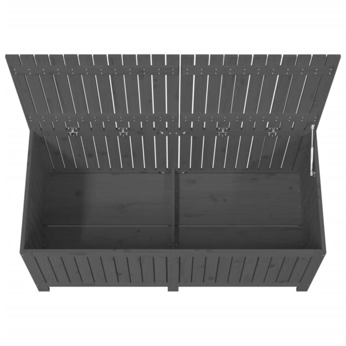 Boîte de rangement de jardin Gris 147x68x64 cm Bois de pin – Image 6