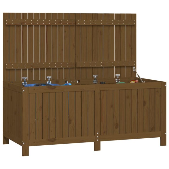 Boîte de rangement de jardin Marron miel 147x68x64 cm Bois pin – Image 2