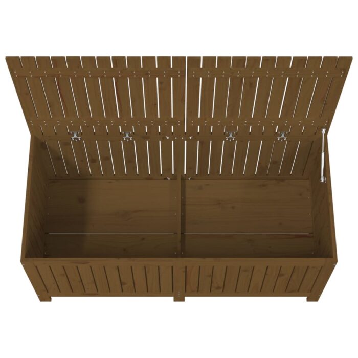 Boîte de rangement de jardin Marron miel 147x68x64 cm Bois pin – Image 6
