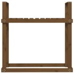 Support bois de chauffage Marron miel 110x35x108,5 cm Bois pin – Image 3