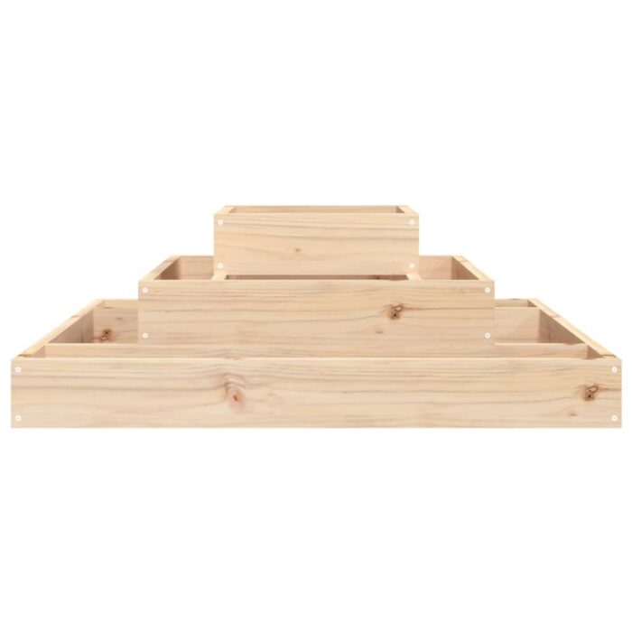 Jardinière 80x80x27 cm Bois massif de pin – Image 2