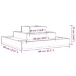 Jardinière 80x80x27 cm Bois massif de pin – Image 5
