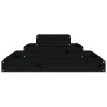 Jardinière Noir 80x80x27 cm Bois massif de pin – Image 2