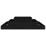 Jardinière Noir 110x110x27 cm Bois massif de pin – Image 3