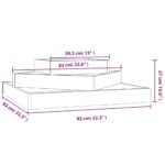 Jardinière 83x83x27 cm Bois massif de pin – Image 4