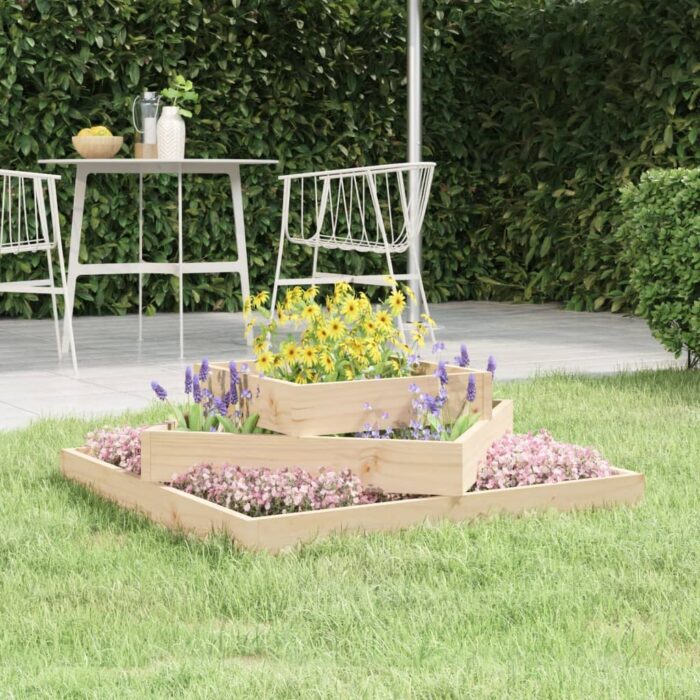Jardinière 83x83x27 cm Bois massif de pin – Image 1