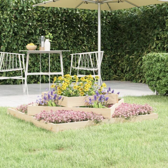 Jardinière 112x112x27 cm Bois massif de pin – Image 1