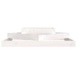 Jardinière Blanc 112x112x27 cm Bois massif de pin – Image 2