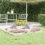 Jardinière Blanc 112x112x27 cm Bois massif de pin