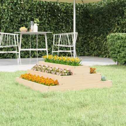 Jardinière 80x80x27 cm Bois massif de pin