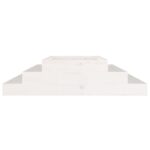 Jardinière Blanc 110x110x27 cm Bois massif de pin – Image 2