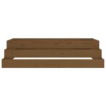 Jardinière Marron miel 110x110x27 cm Bois massif de pin – Image 3