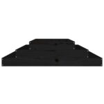 Jardinière Noir 110x110x27 cm Bois massif de pin – Image 2