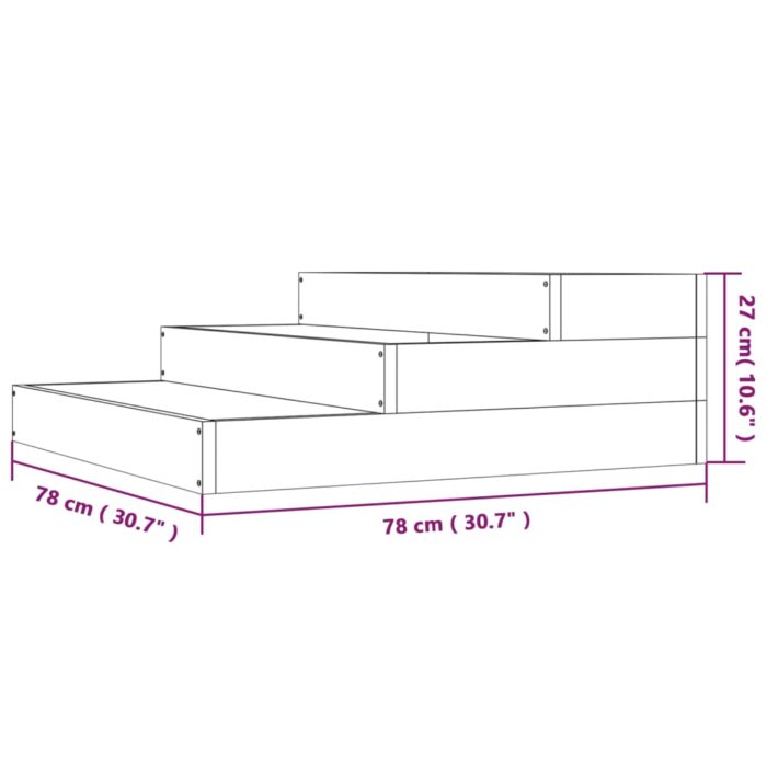 Jardinière 78x78x27 cm Bois de douglas massif – Image 5