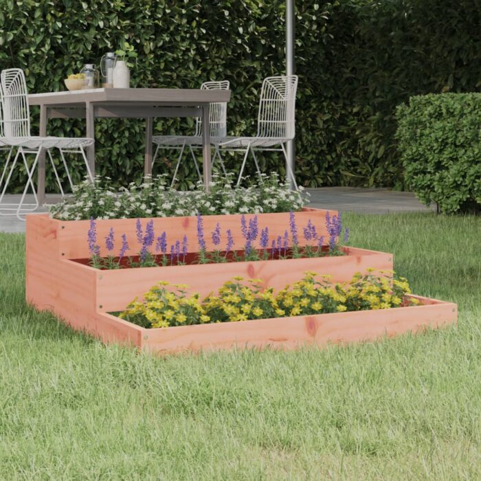 Jardinière 78x78x27 cm Bois de douglas massif – Image 1