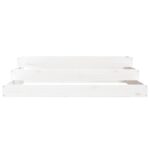 Jardinière Blanc 107x107x27 cm Bois massif de pin – Image 2