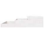 Jardinière Blanc 107x107x27 cm Bois massif de pin – Image 3