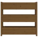 Jardinière Marron miel 112x25x104,5 cm Bois massif de pin – Image 3