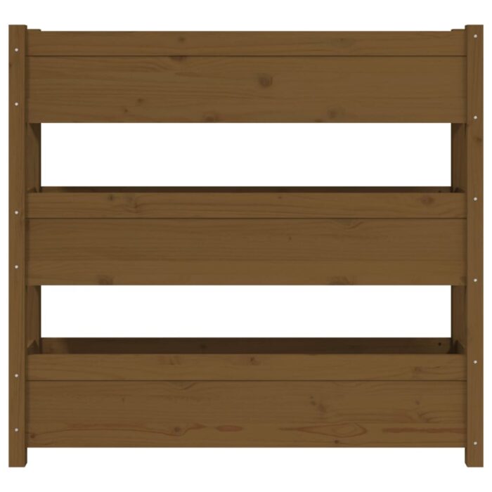 Jardinière Marron miel 112x25x104,5 cm Bois massif de pin – Image 3