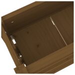 Jardinière Marron miel 112x25x104,5 cm Bois massif de pin – Image 5