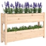 Jardinière 112x25x66 cm Bois massif de pin – Image 2