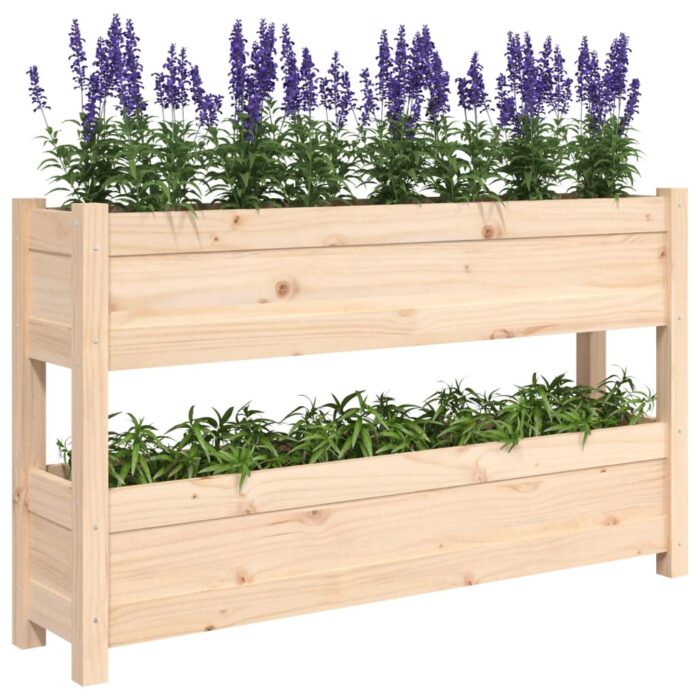 Jardinière 112x25x66 cm Bois massif de pin – Image 2