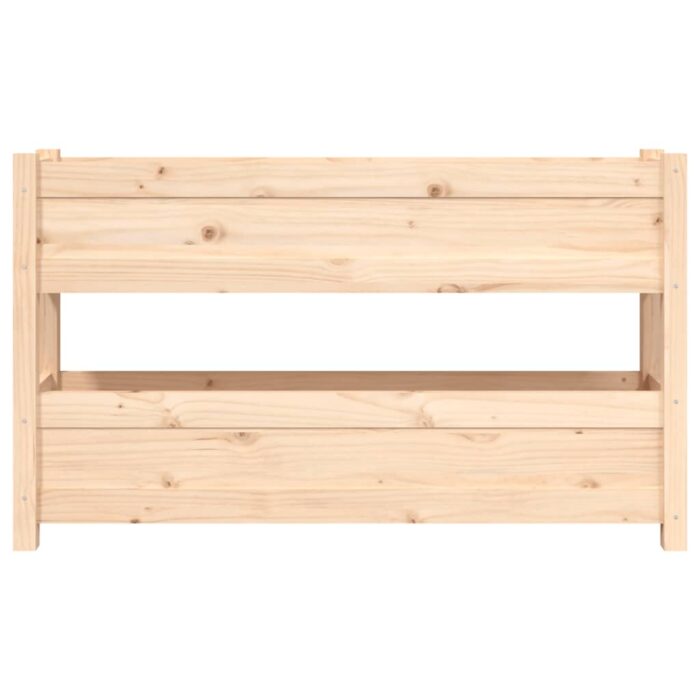 Jardinière 112x25x66 cm Bois massif de pin – Image 3