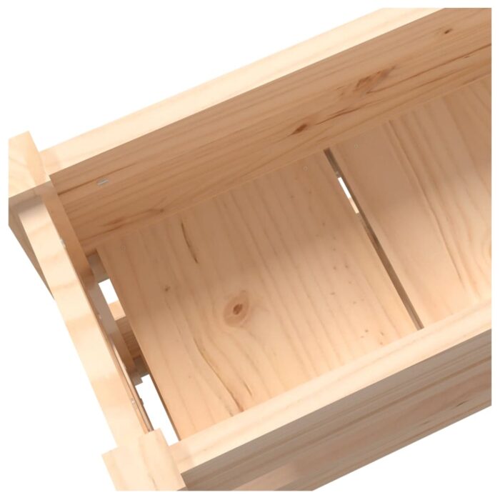Jardinière 112x25x66 cm Bois massif de pin – Image 5