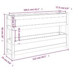 Jardinière 112x25x66 cm Bois massif de pin – Image 7