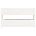 Jardinière Blanc 112x25x66 cm Bois massif de pin – Image 3