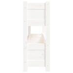 Jardinière Blanc 112x25x66 cm Bois massif de pin – Image 4