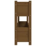 Jardinière Marron miel 112x25x66 cm Bois massif de pin – Image 4