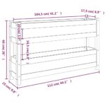 Jardinière Marron miel 112x25x66 cm Bois massif de pin – Image 7