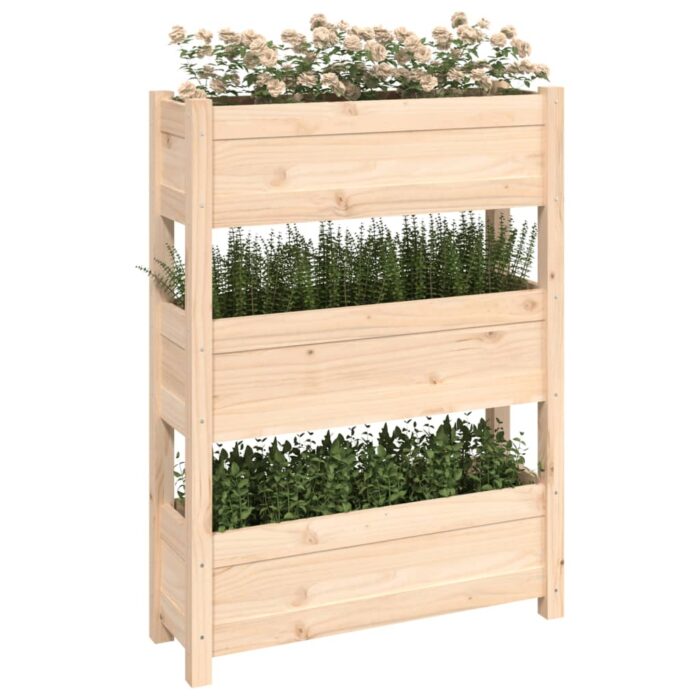 Jardinière 77x25x104,5 cm Bois massif de pin – Image 2