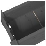 Jardinière Gris 77x25x104,5 cm Bois massif de pin – Image 5