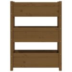 Jardinière Marron miel 77x25x104,5 cm Bois massif de pin – Image 3