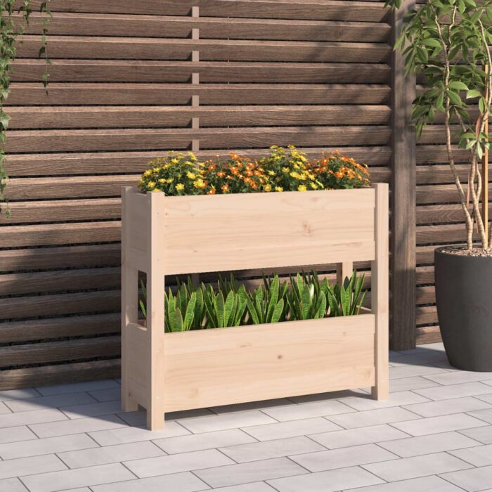 Jardinière 77x25x66 cm Bois massif de pin – Image 1