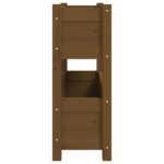 Jardinière Marron miel 77x25x66 cm Bois massif de pin – Image 4