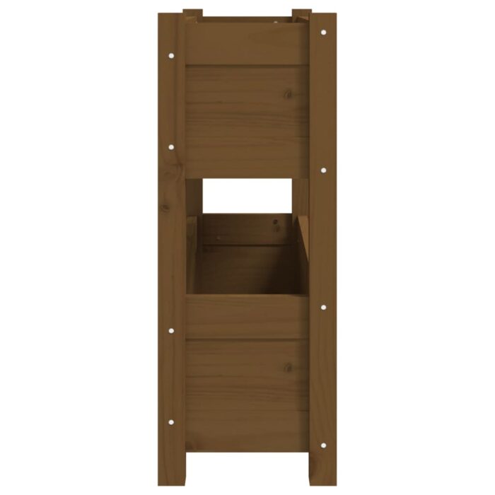 Jardinière Marron miel 77x25x66 cm Bois massif de pin – Image 4