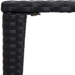 Tables gigognes 3 pcs noir résine tressée – Image 5