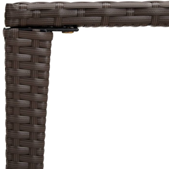 Tables gigognes 3 pcs marron résine tressée – Image 5