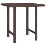 Tables d'appoint 3 pcs marron résine tressée – Image 2