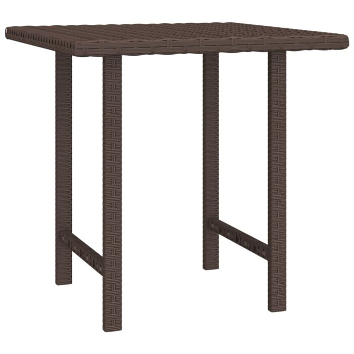 Tables d'appoint 3 pcs marron résine tressée – Image 2