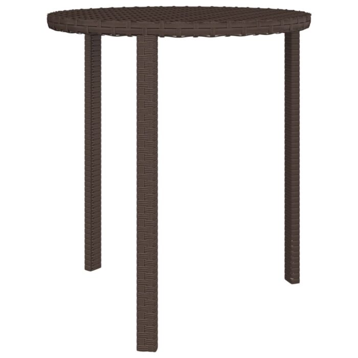Tables d'appoint 3 pcs marron résine tressée – Image 3