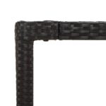 Table de jardin dessus en verre Noir 150x90x75cm Résine tressée – Image 4