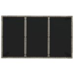 Table de jardin dessus en verre Gris 150x90x75cm Résine tressée – Image 3