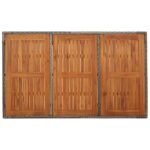 Table de jardin dessus en bois Gris 150x90x75 cm Résine tressée – Image 3